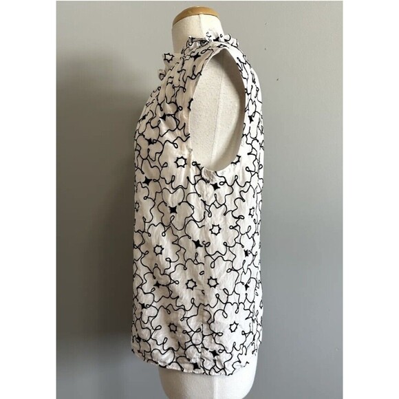 🔥HP🔥NWT Rebecca Taylor Floral Embroidered Sleeveless Silk Blend Sleeveless Top - Picture 3 of 10
